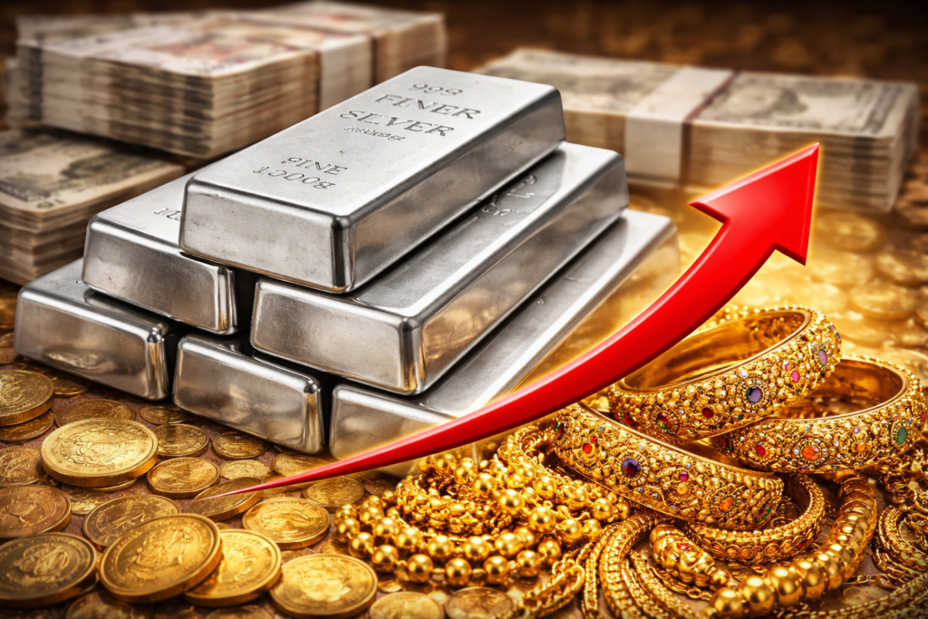 चांदी का रेट 3 लाख के पार