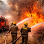 इंदौर एयरपोर्ट के पास लगी आग