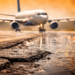 इंदौर एयरपोर्ट का रनवे पिघला