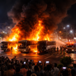 इंदौर तीन इमली चौराहा बस आग